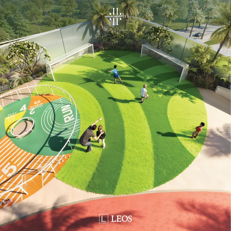 Hadley Heights 2 — апартаменти с басейни в Dubai Sports City — визуализация 3