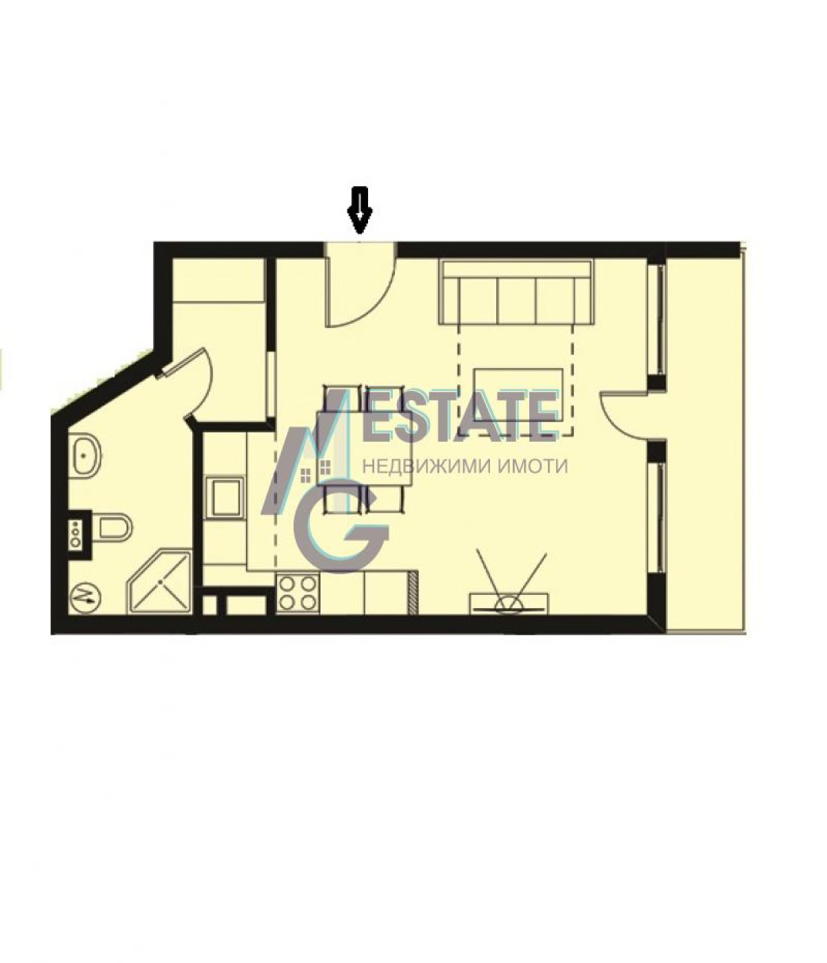 1-стаен с чудесна панорама в гр. Свети Влас 53m²