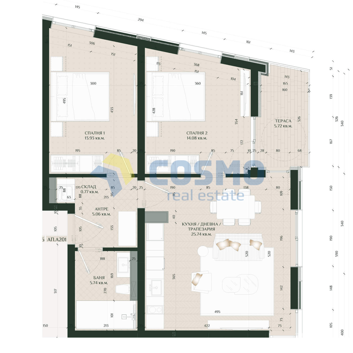 Продажба 3-стаен гр. Бургас - Хоризонт 93m²