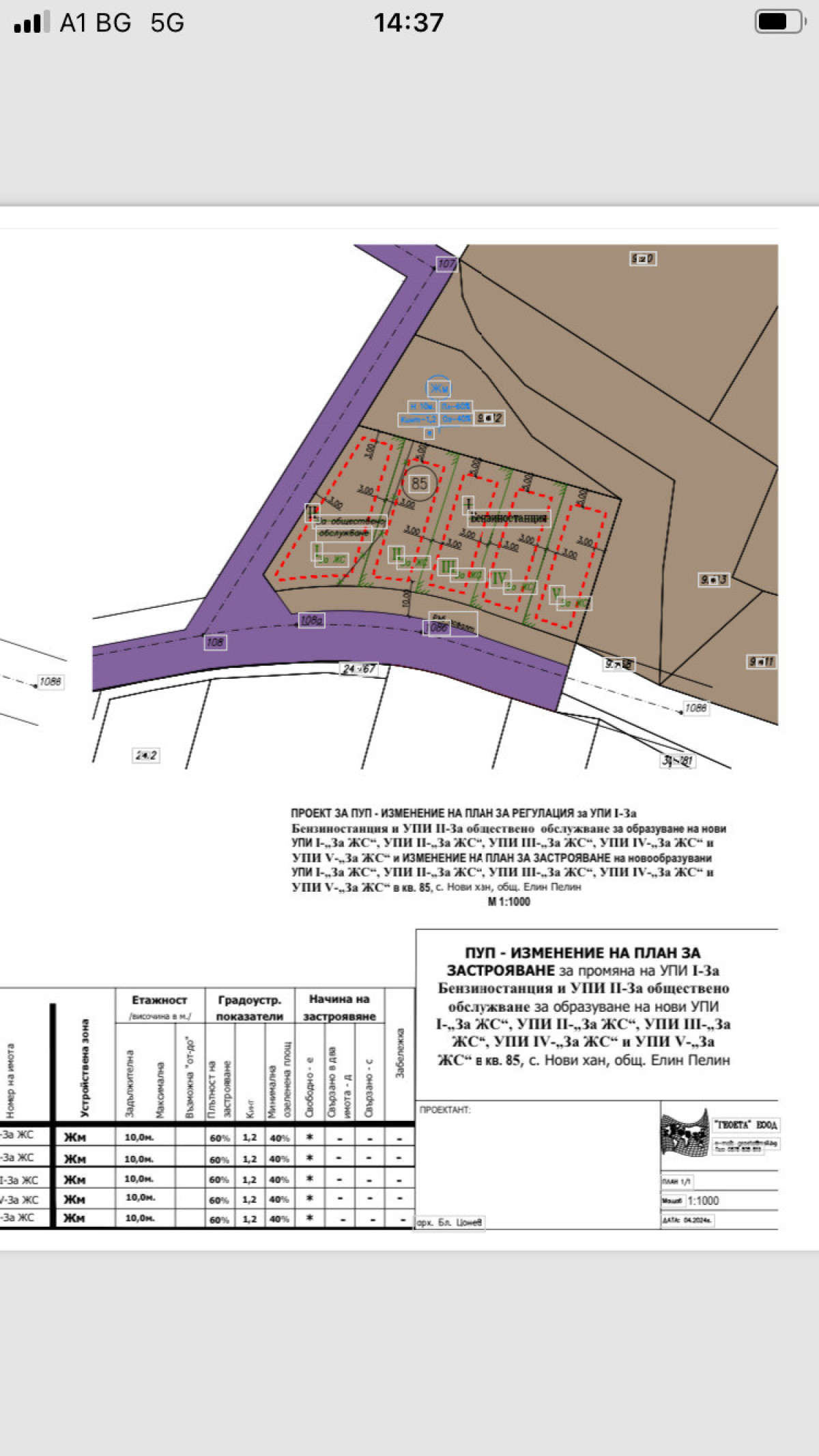 Продажба Парцел гр. Елин Пелин - с. Нови хан 656m²
