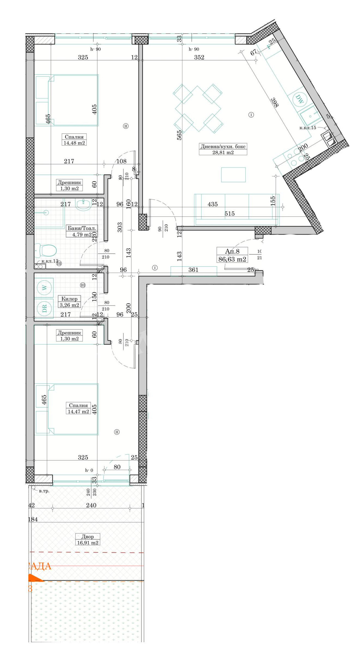 ПРОДАВА 3-СТАЕН апартамент, кв. Виница